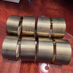 8 brass napkin rings